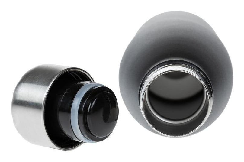 KOOR Ersatzdeckel für 500 ml Flaschen – Edelstahl, Kunststoff, Silber
