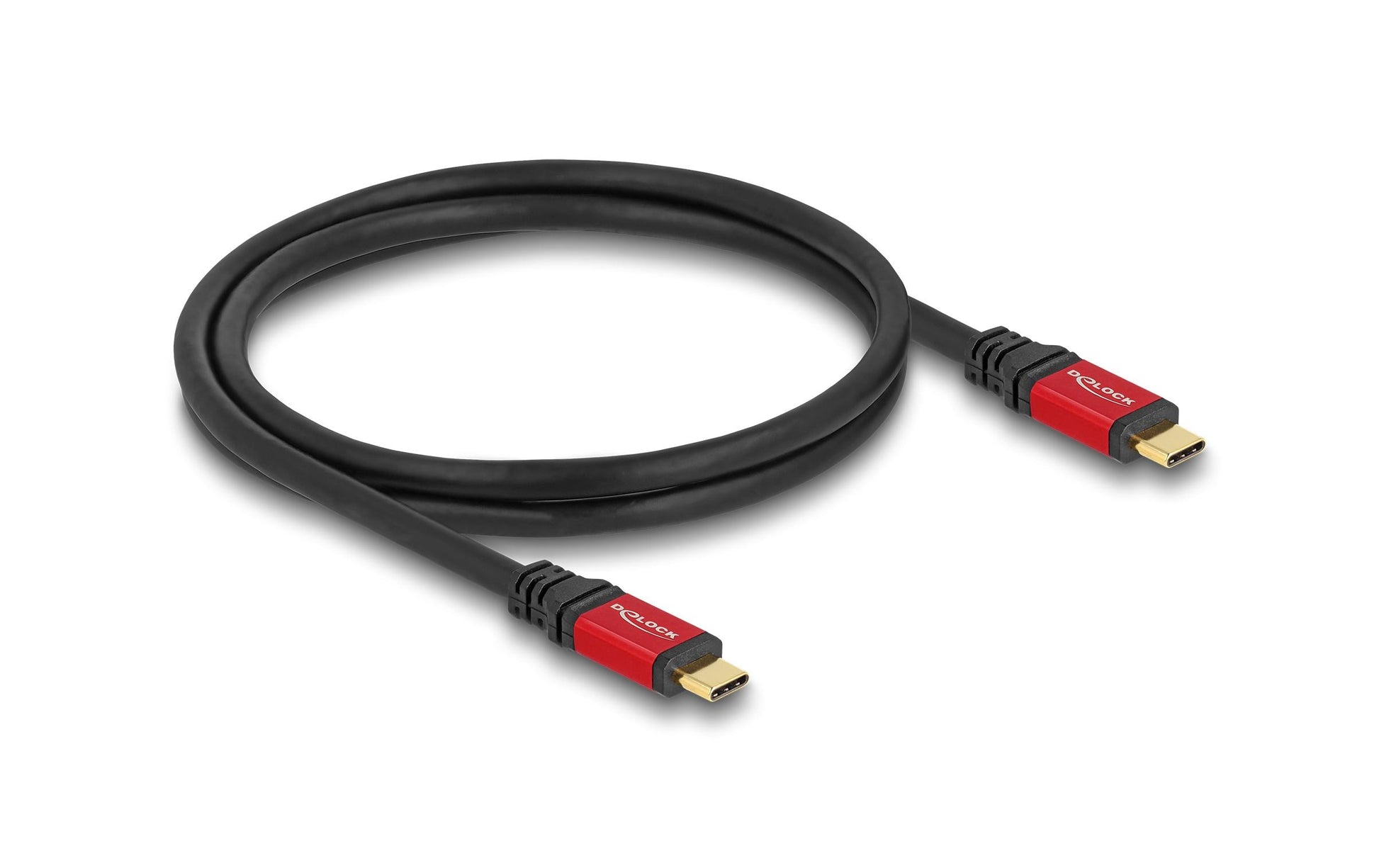 DeLOCK USB-C auf USB-C Kabel – USB4 20 Gbit/s – 0,8 m – PD 100 W – 4K/60, DP 1.4a – E-Marker