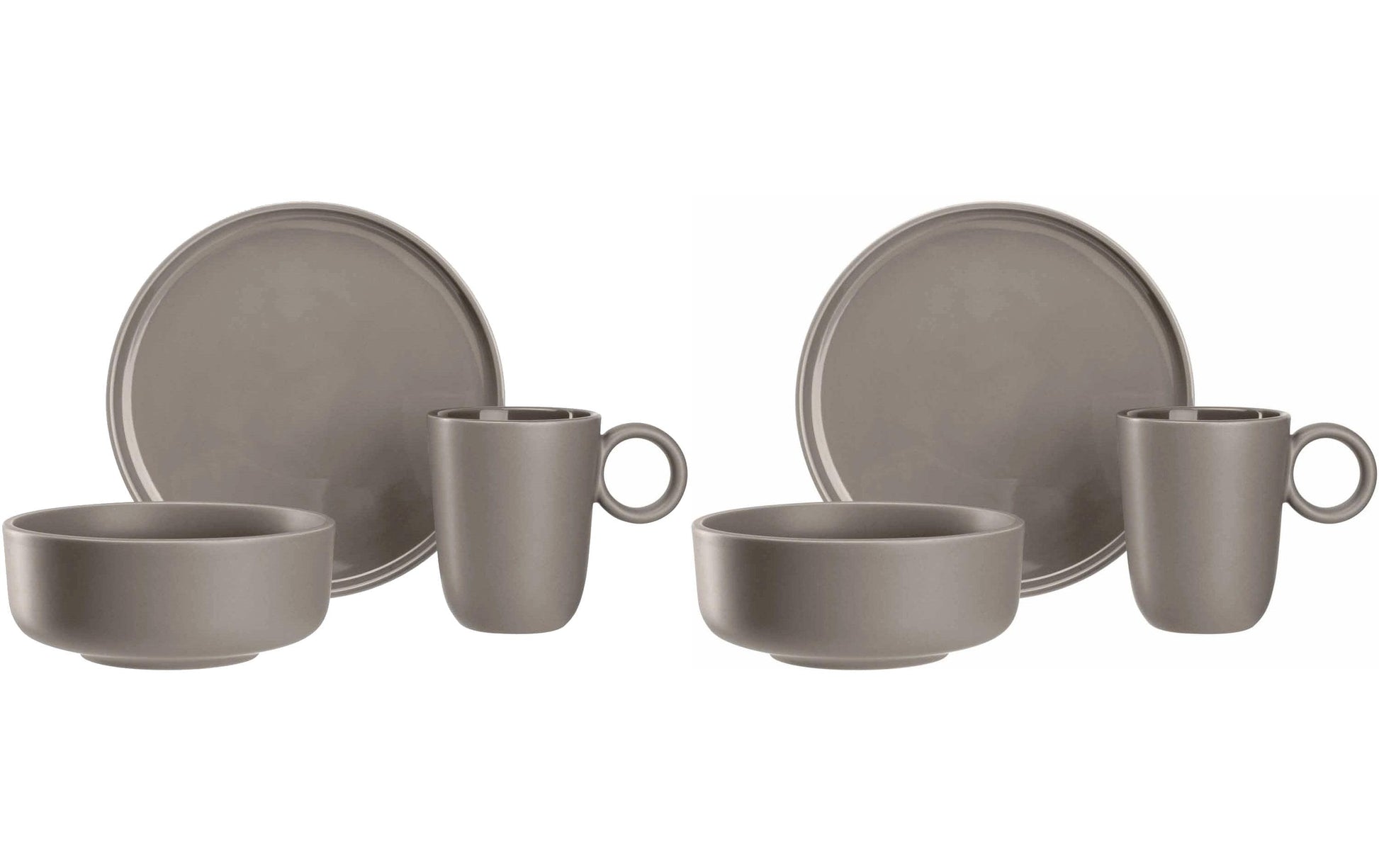 LEONARDO Roma Speise-Service – Keramik, taupe, spülmaschinenbeständig, 6-teilig