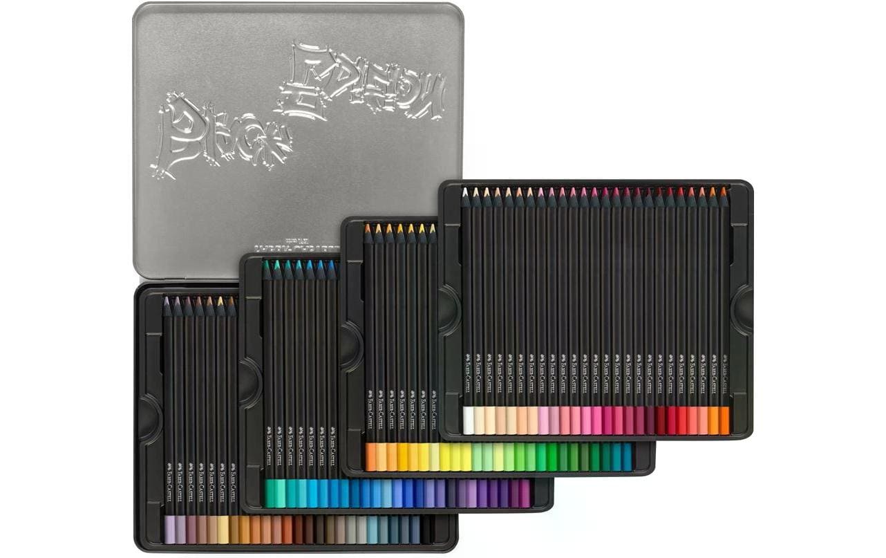Faber-Castell Buntstifte – 100 Farben, im Metalletui, Ø 3 mm, dreikantig, FSC