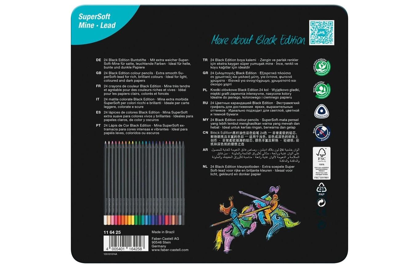 Faber-Castell Buntstifte Classic – 24 Farben, im Metalletui, Ø 3 mm, dreikantig, FSC