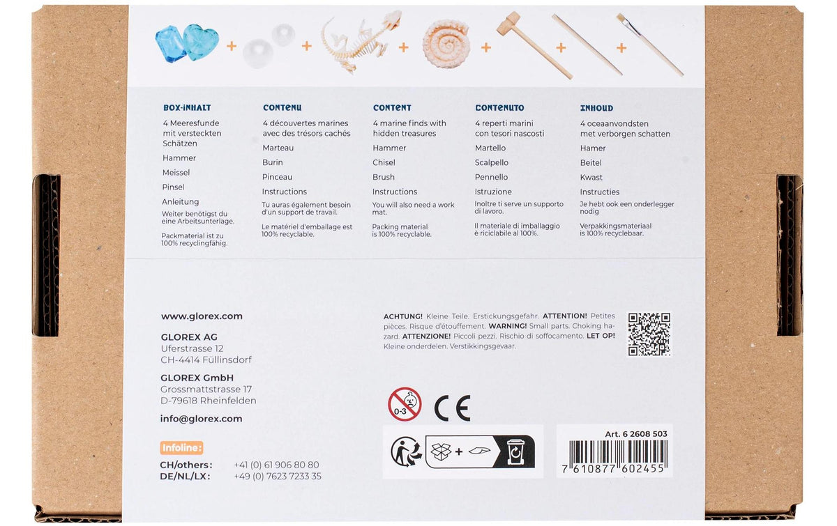 GLOREX Schatzsuche – Bastelset – Atlantis – 4 Meeresfunde – ab 4 Jahren
