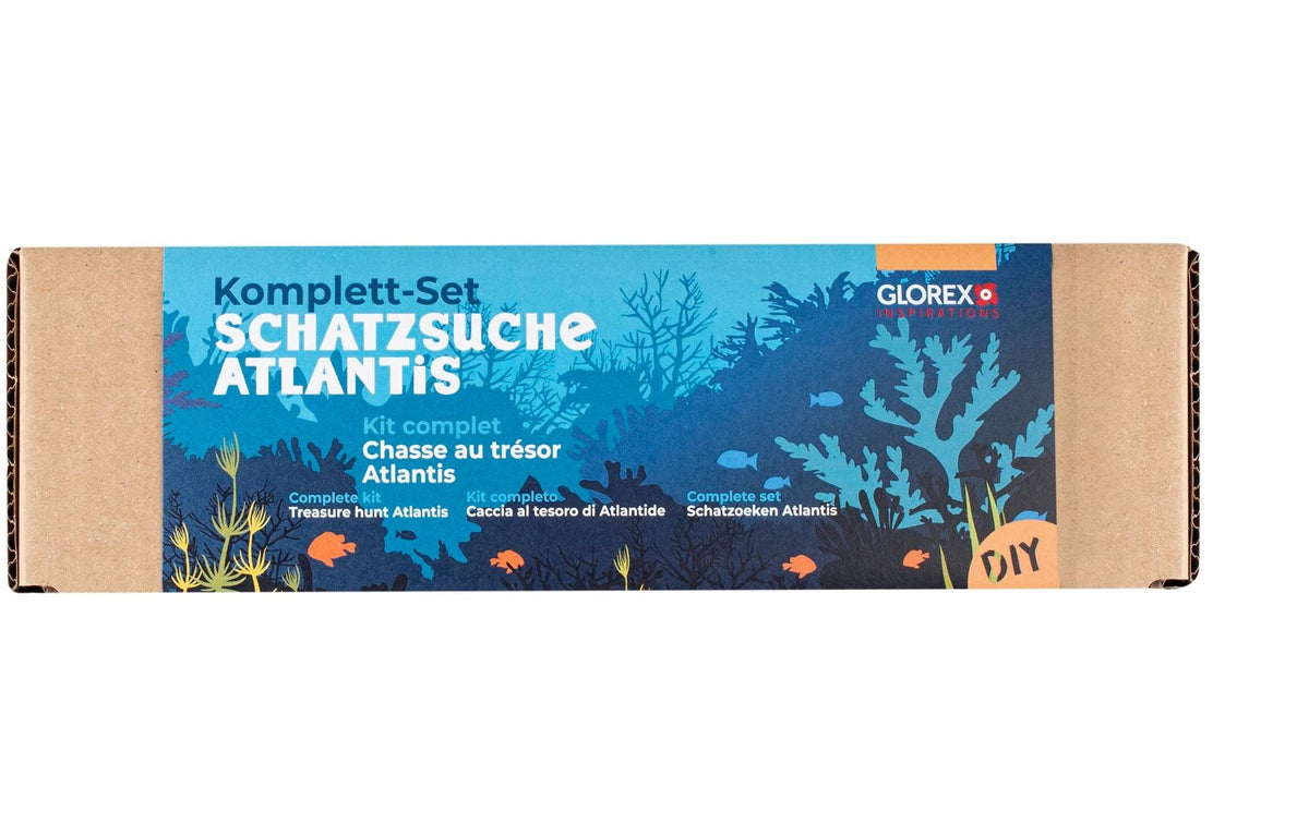 GLOREX Schatzsuche – Bastelset – Atlantis – 4 Meeresfunde – ab 4 Jahren
