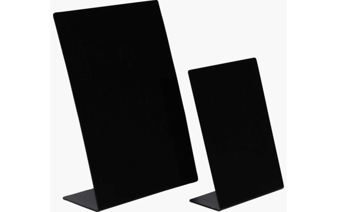 Exacompta Tischkreidetafel DIN A5 (148 × 210 mm) – Schieferoptik (HIPS-Polystyrol), Schwarz – Hoch/Quer
