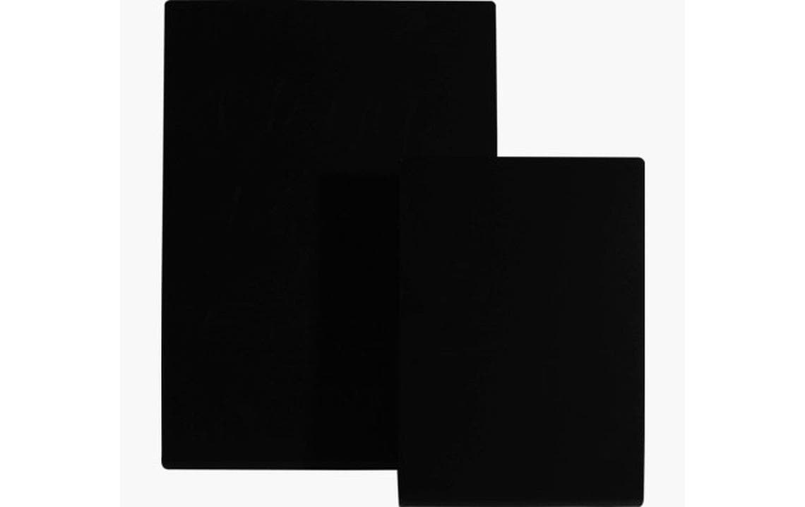 Exacompta Tisch-Namensschild – 105 × 150 × 46 mm – Polystyrol – Schwarz
