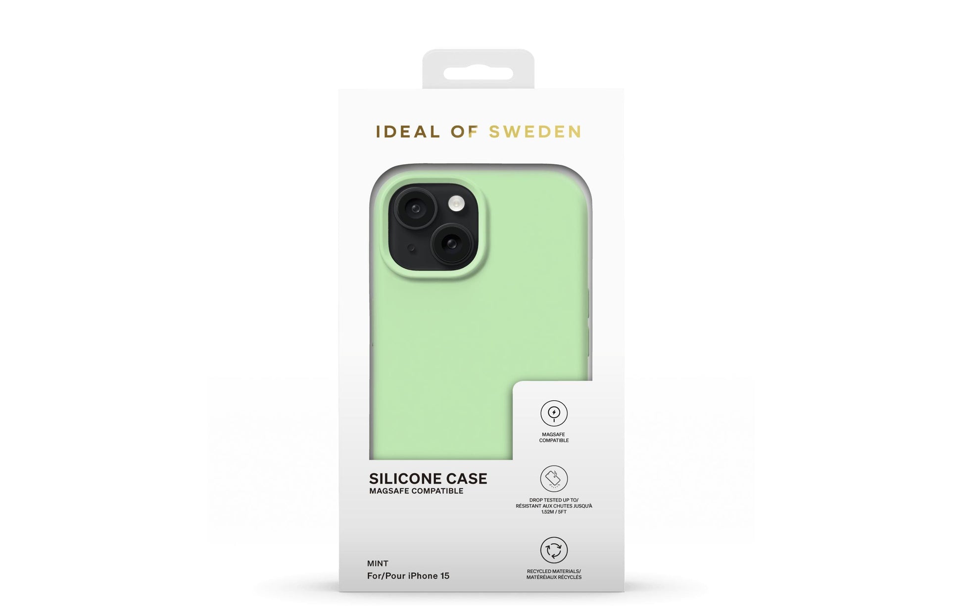 Ideal of Sweden – Backcover – für Apple iPhone 15 Pro – Mint – PC, recyceltes Polyester – MagSafe-kompatibel