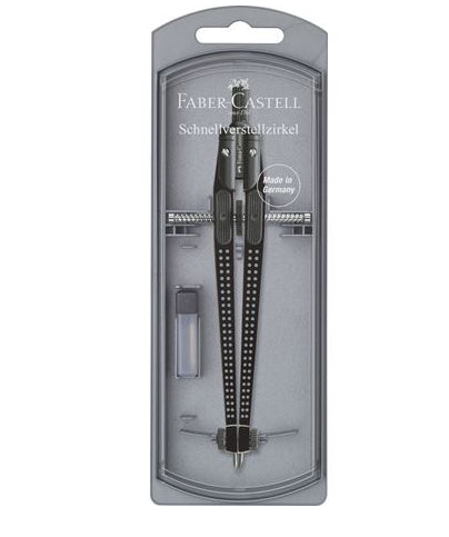 Faber-Castell Zirkel – Schnellverstellzirkel, Schwarz – GRIP