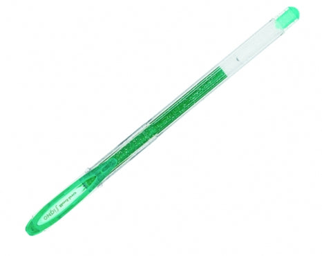 Uni-Ball Signo Sparkling Gelschreiber – grün, 0,7 mm, für dunkles Papier, Kappe