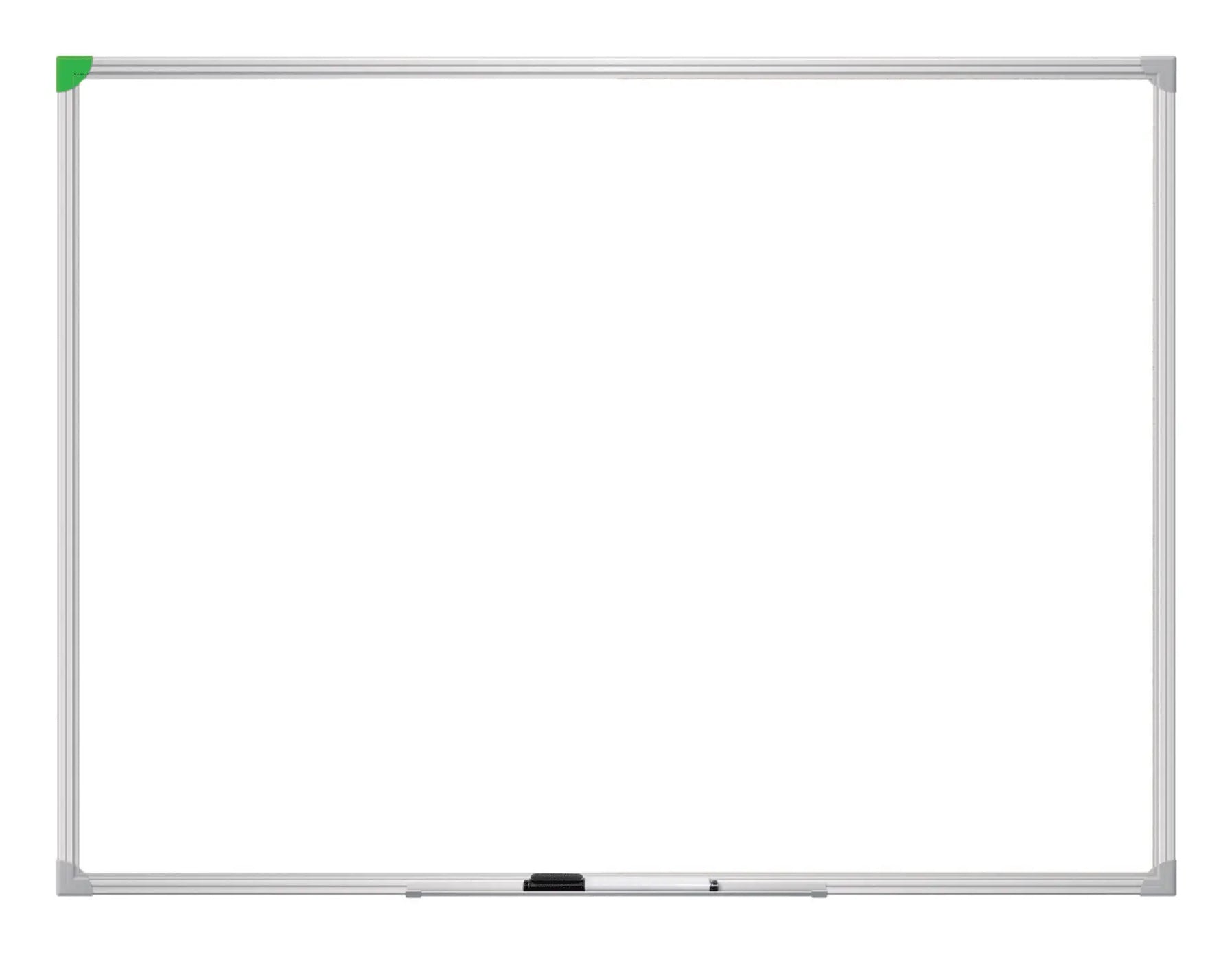 Franken Whiteboard – 90 × 120 cm, lackierter Stahl, magnetisch, Aluminiumrahmen, silber, Wandmontage