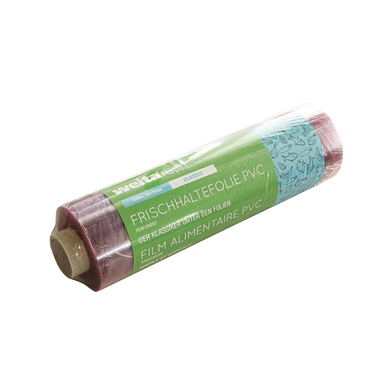 Weitafresh Frischhaltefolie 300 m, 30 × 30 cm, Polyvinylchlorid (PVC), perforiert, transparent