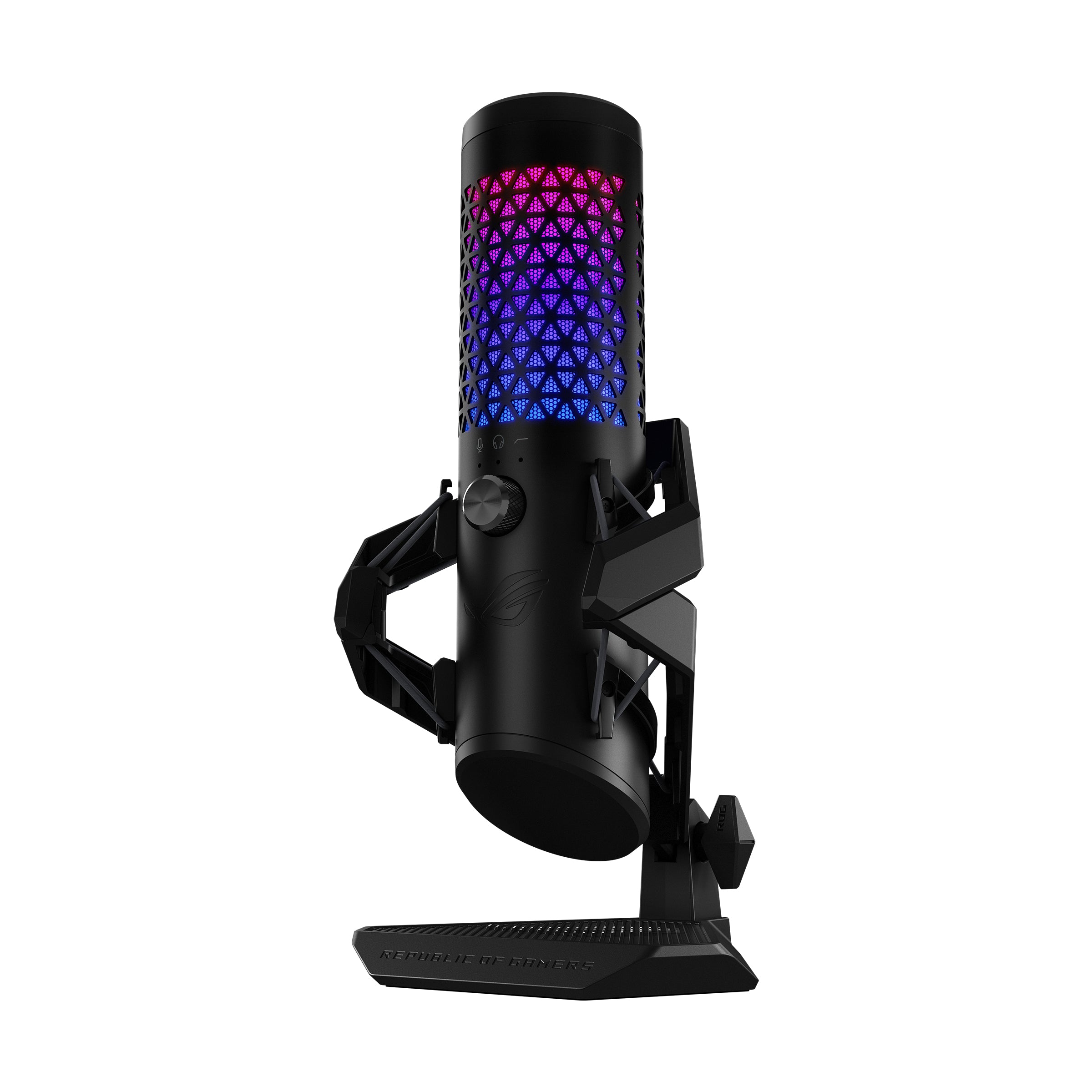 ASUS ROG Carnyx – Tischmikrofon – USB-C, kabelgebunden, Niere, 24 Bit/192 kHz – Schwarz
