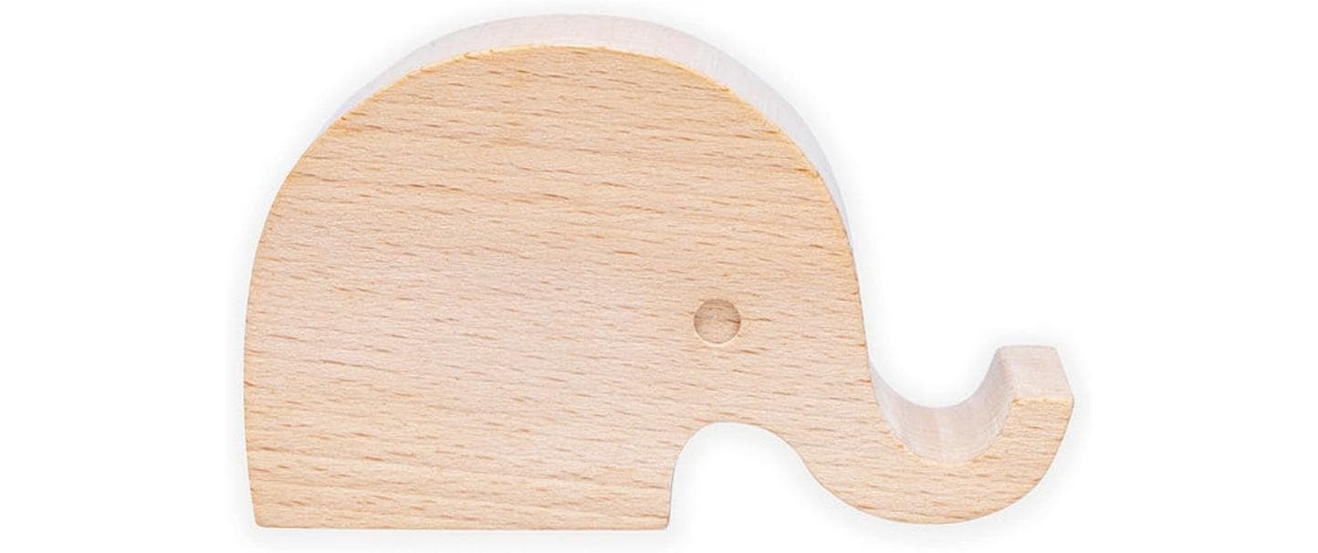 Kikkerland US182 Elefant – Tisch-Ständer – Holz – für alle Marken, Braun