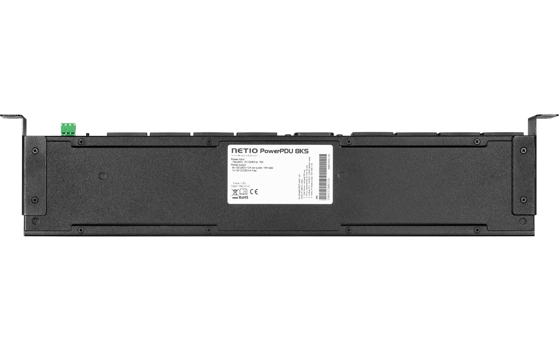 NETIO PowerPDU 8KS CH – Rack-PDU Metered, 8× IEC C13, Stecker C20, 19", mit Schalter