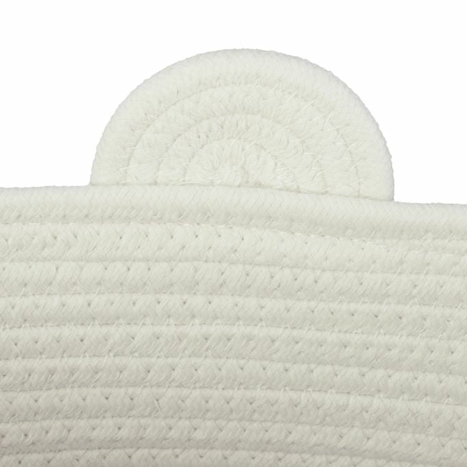 Relaxdays Aufbewahrungskorb 27 l – Baumwolle – Schwarz/Weiss – Ø 340 × 340 mm