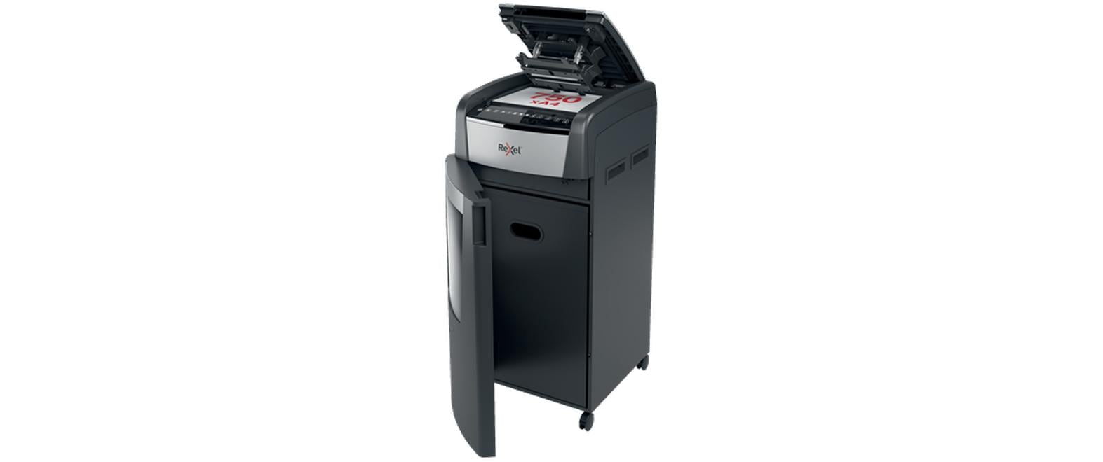Rexel Optimum AutoFeed+ 750X – Aktenvernichter mit Autofeed 750 Blatt, DIN P-4, Partikelschnitt 4 × 30 mm, 140