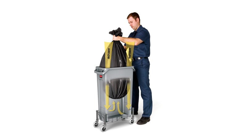 Rubbermaid Recyclingbox Slim Jim – 60 l – Kunststoff, rechteckig – grau