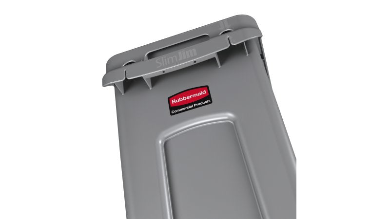 Rubbermaid Recyclingbox Slim Jim – 60 l – Kunststoff, rechteckig – grau