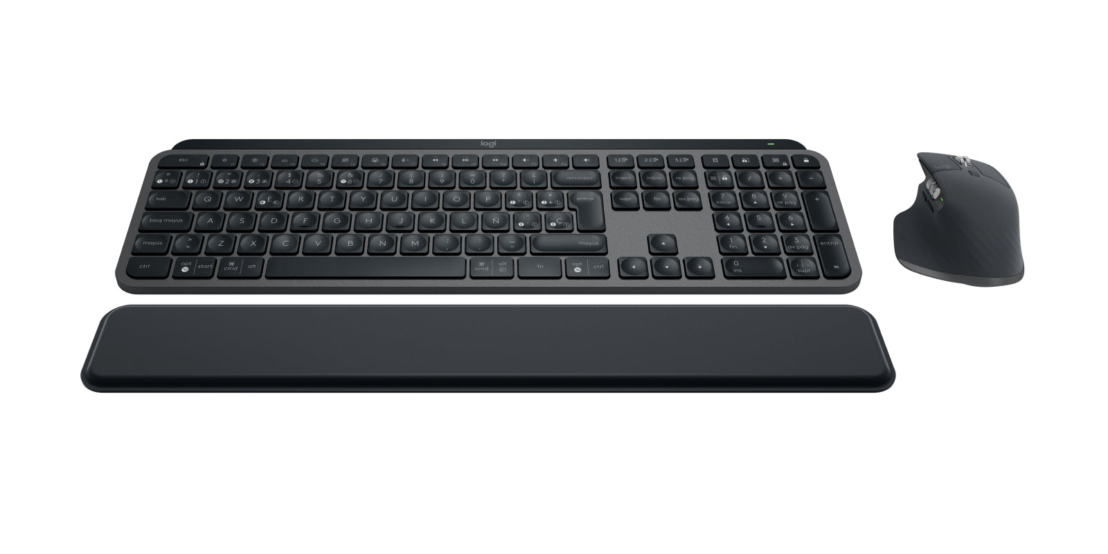 Logitech MX Keys S Combo – Tastatur- und Maus-Set – Bluetooth & 2,4 GHz (Logi Bolt) – QWERTY (ES) – Beleuchtet