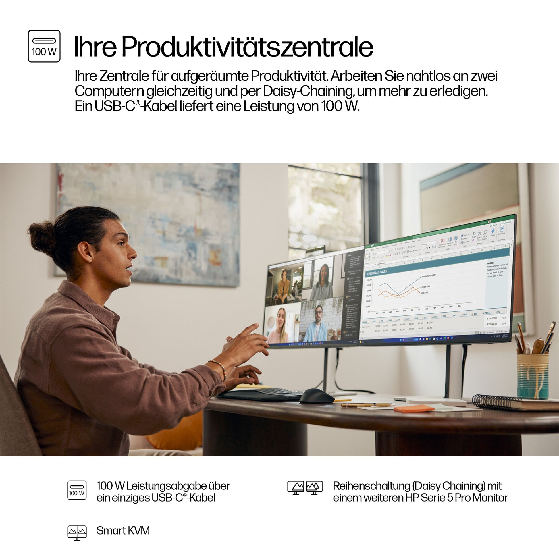 HP Series 5 Pro 527pm – Monitor, 27" 2560 × 1440 (WQHD), USB-C