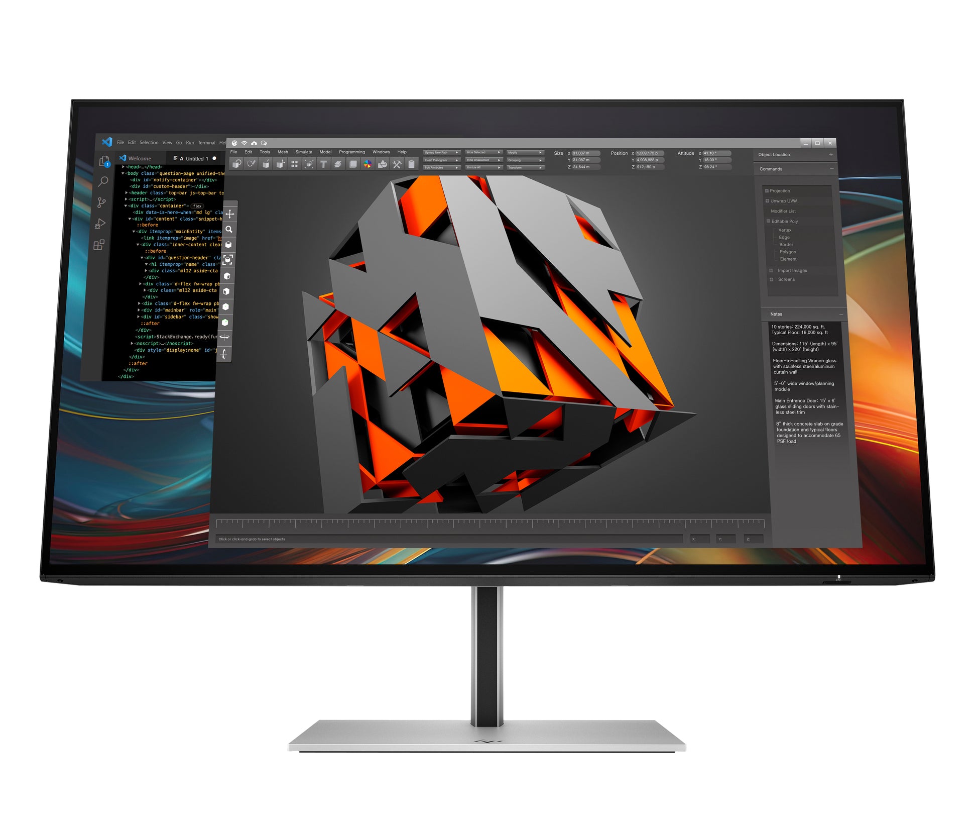 HP Series 7 Pro – Monitor, 23,8" 1920 × 1080 (Full HD), Schwarz/Silber