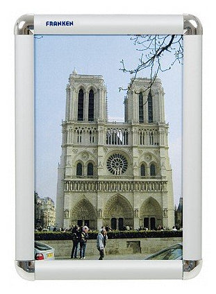Franken Plakatrahmen – für A4 – Klapprahmen – Silber – Aluminium – 240×327×12 mm