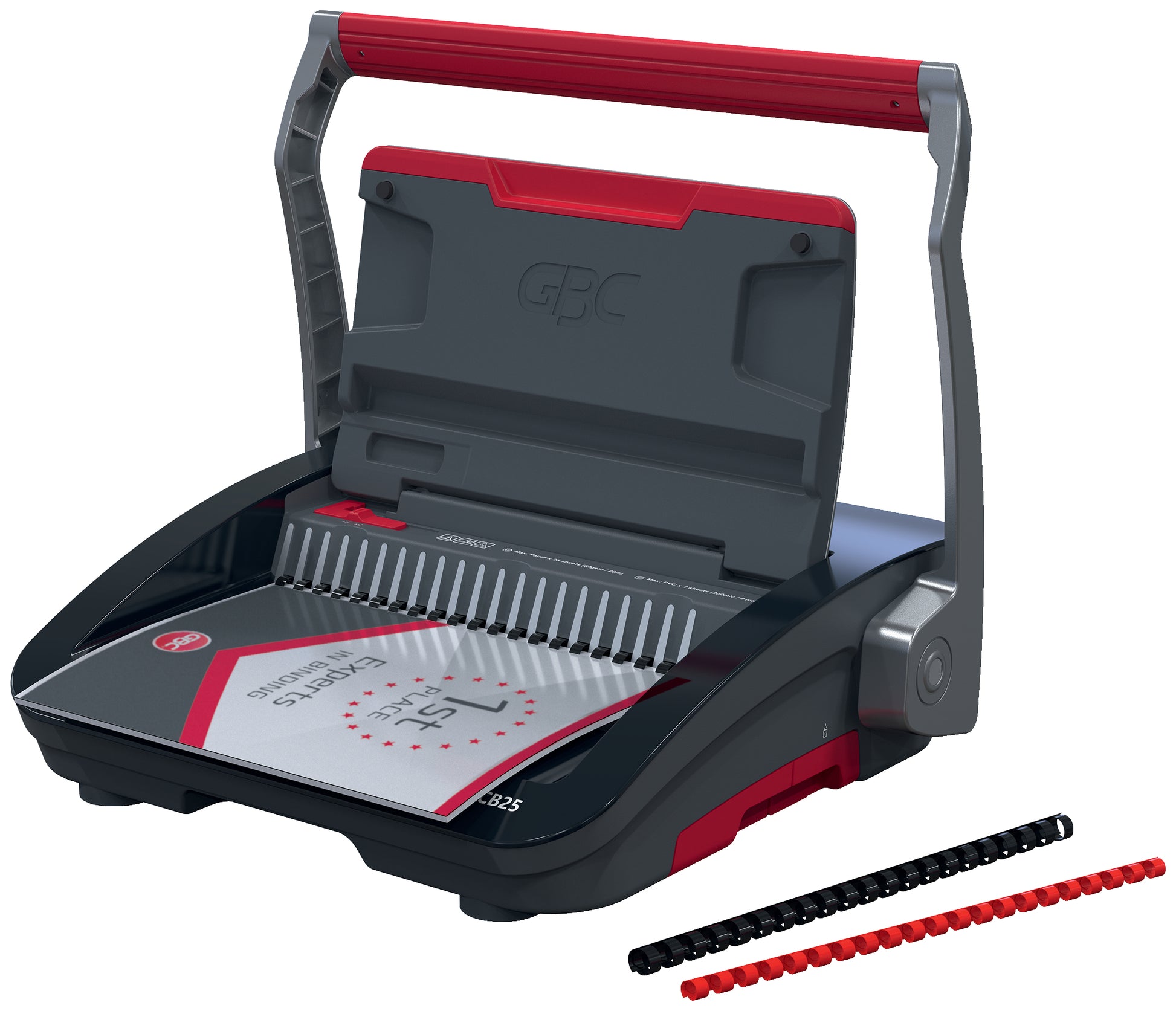 GBC CombBind CB25 Stanz- und Bindemaschine – Plastikbindung, für 21-Loch, A4, bis 25 Blatt