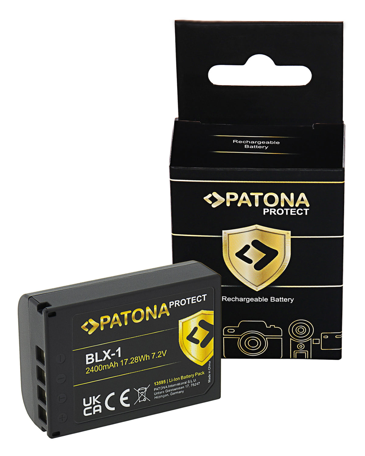 PATONA PROTECT BLX-1 Akku – Li-Ion 2400 mAh (17,28 Wh), 7,2 V – für Olympus OM-1