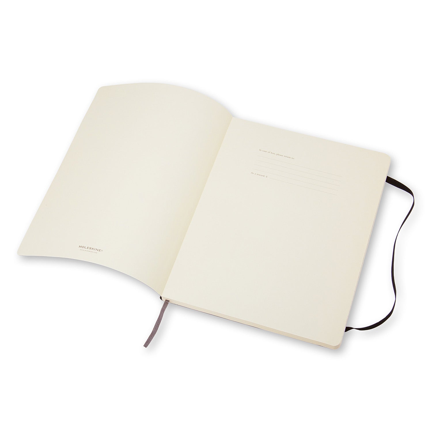 Moleskine Notizbuch, 190 × 250 mm, liniert, Leimbindung, Softcover, 192 Seiten, 70 g/m² – schwarz