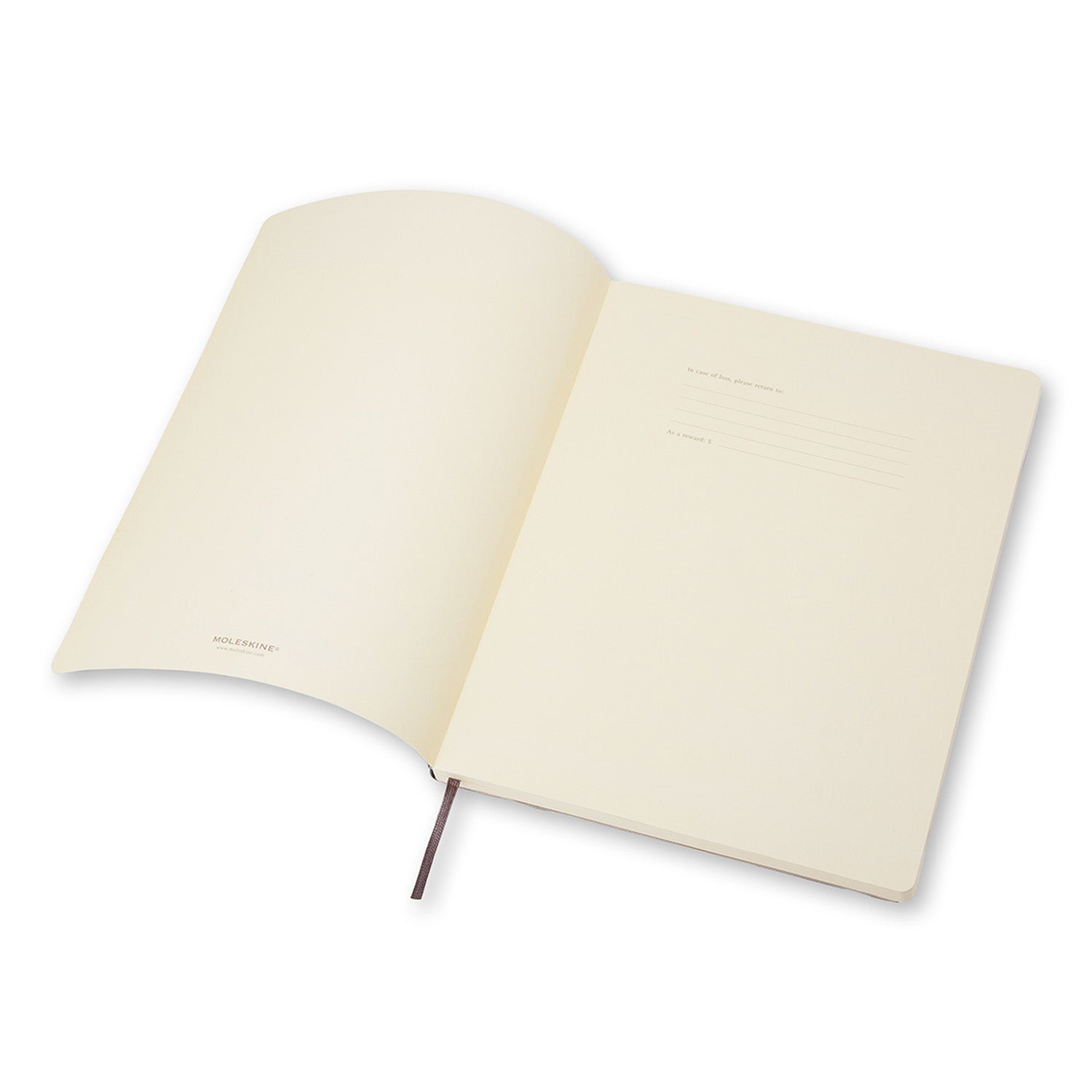 Moleskine Notizbuch, 190 × 250 mm, kariert, Fadenheftung, Softcover, 192 Seiten, 70 g/m² – schwarz