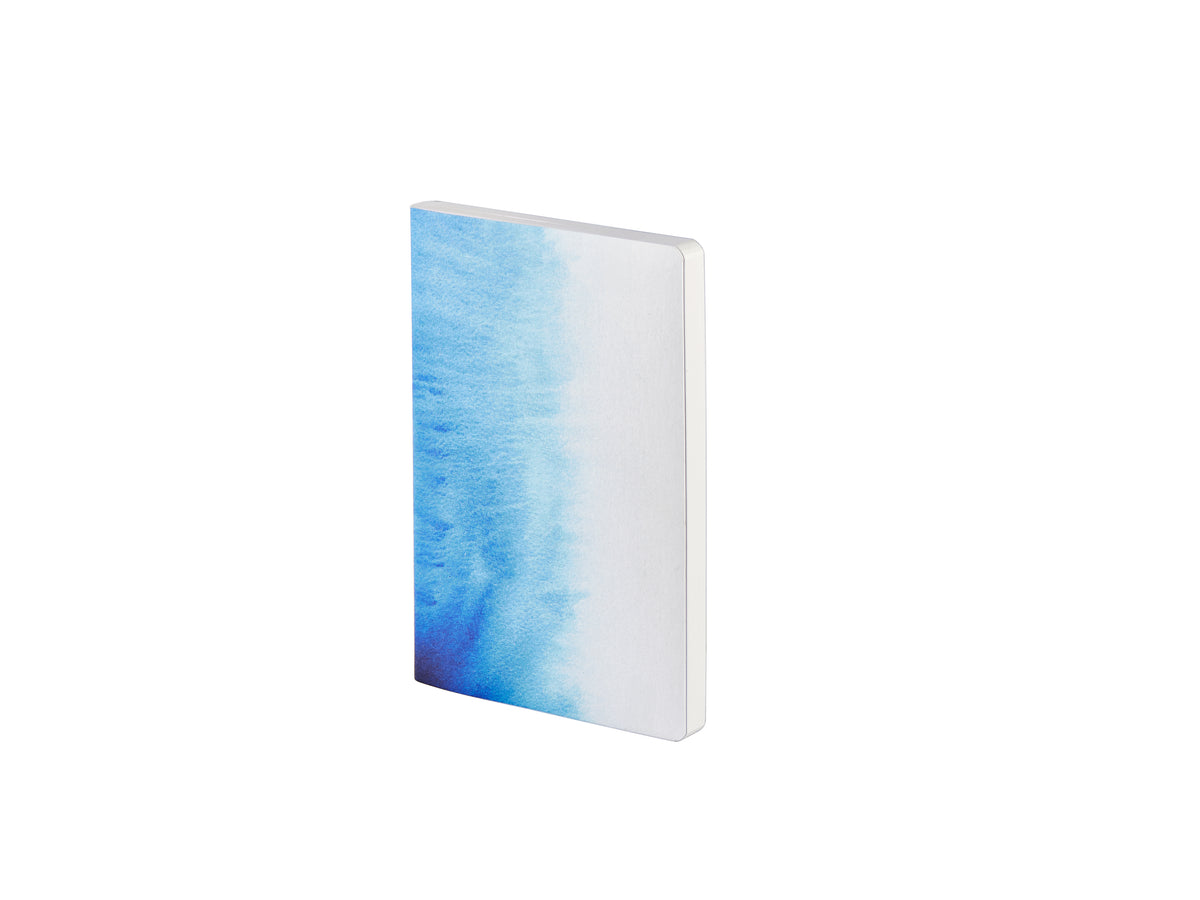 Nuuna Notizbuch – 135 × 200 mm – punktiert – 176 Seiten – Fadenheftung, nummeriert, blau