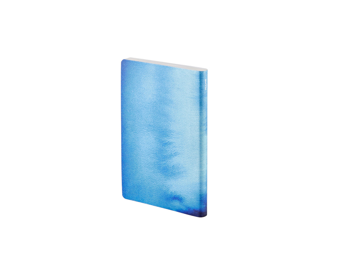 Nuuna Notizbuch – 135 × 200 mm – punktiert – 176 Seiten – Fadenheftung, nummeriert, blau