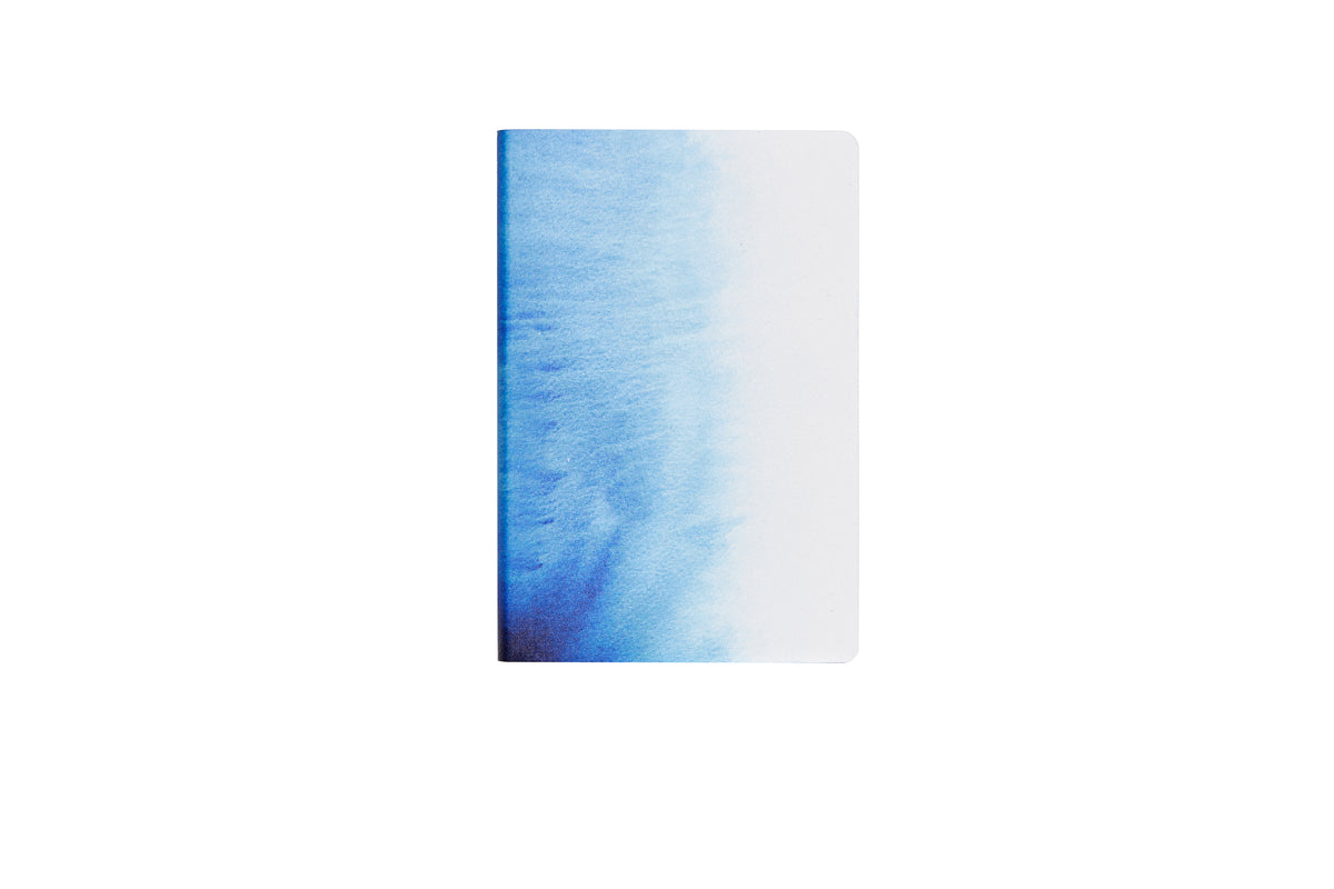 Nuuna Notizbuch – 135 × 200 mm – punktiert – 176 Seiten – Fadenheftung, nummeriert, blau