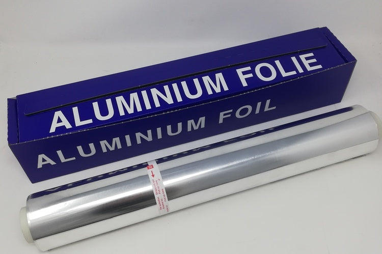 Weitafresh SILVERSTAR – Alufolie 30 cm × 100 m, 15 µm, Cutterbox