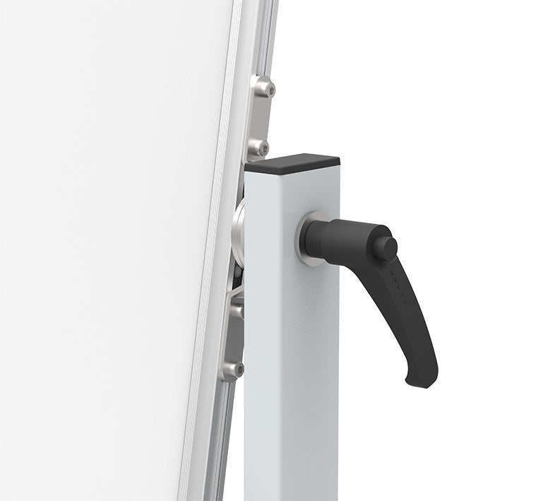 MAUL Whiteboard – 150 × 100 cm, lackierter Stahl, magnetisch, Alu-Rahmen, mit Ständer, drehbar