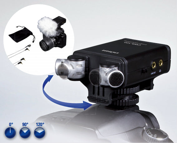 Dörr CWA-120 – Stereo-Mikrofon, Niere, Kondensator, Video, für DSLR, spiegellose Kameras, Systemkameras u. a.