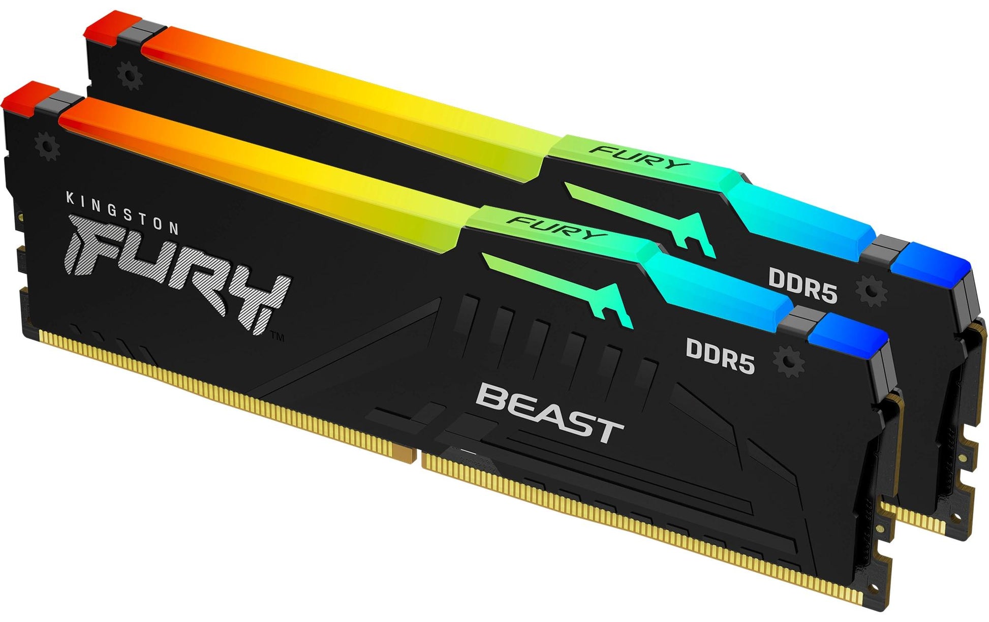 Kingston Technology Kingston FURY Beast – 64 GB (2×32 GB) DDR5-6400 CL32, 288‑Pin DIMM, EXPO, RGB, Schwarz