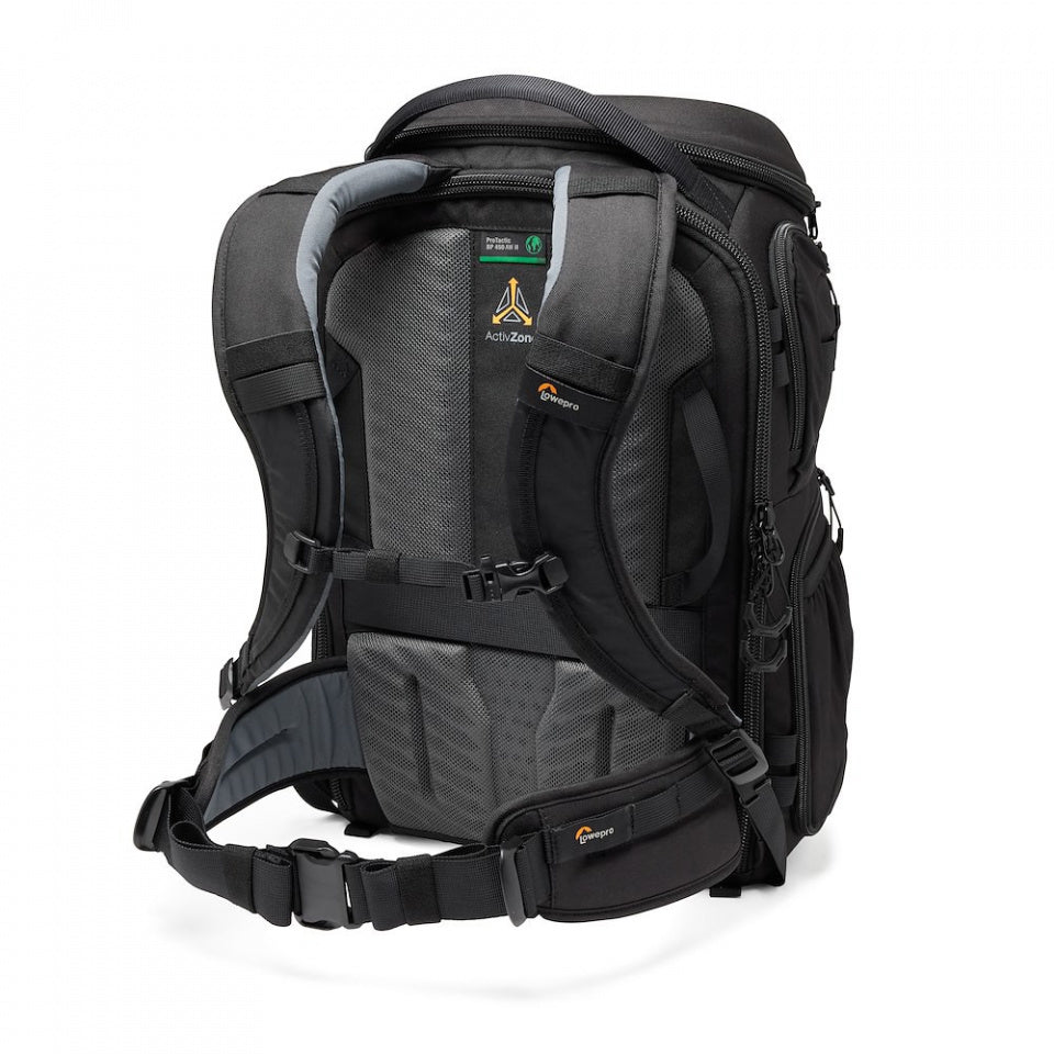 Lowepro ProTactic BP 450 AW III Kamerarucksack – 28 l, für Notebook 40,6 cm (16"), Regenhülle – Schwarz