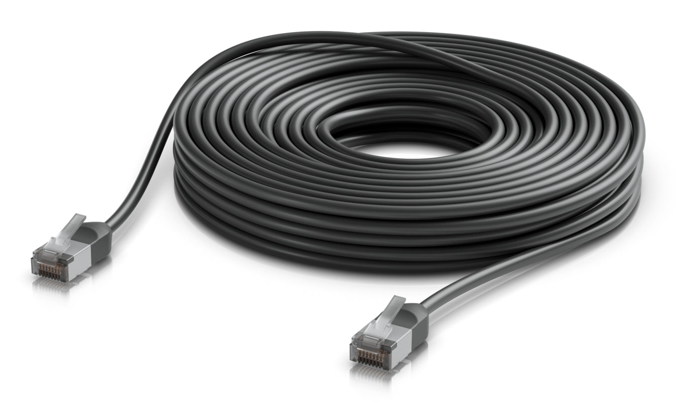 Ubiquiti Patchkabel – Cat6a F/UTP, 15 m, Schwarz, RJ-45