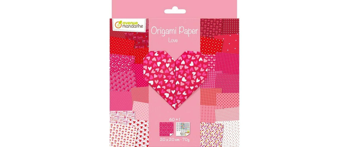 Avenue Mandarine Origamipapier – 20 × 20 cm, Mehrfarbig, 70 g/m² – 60 Blatt