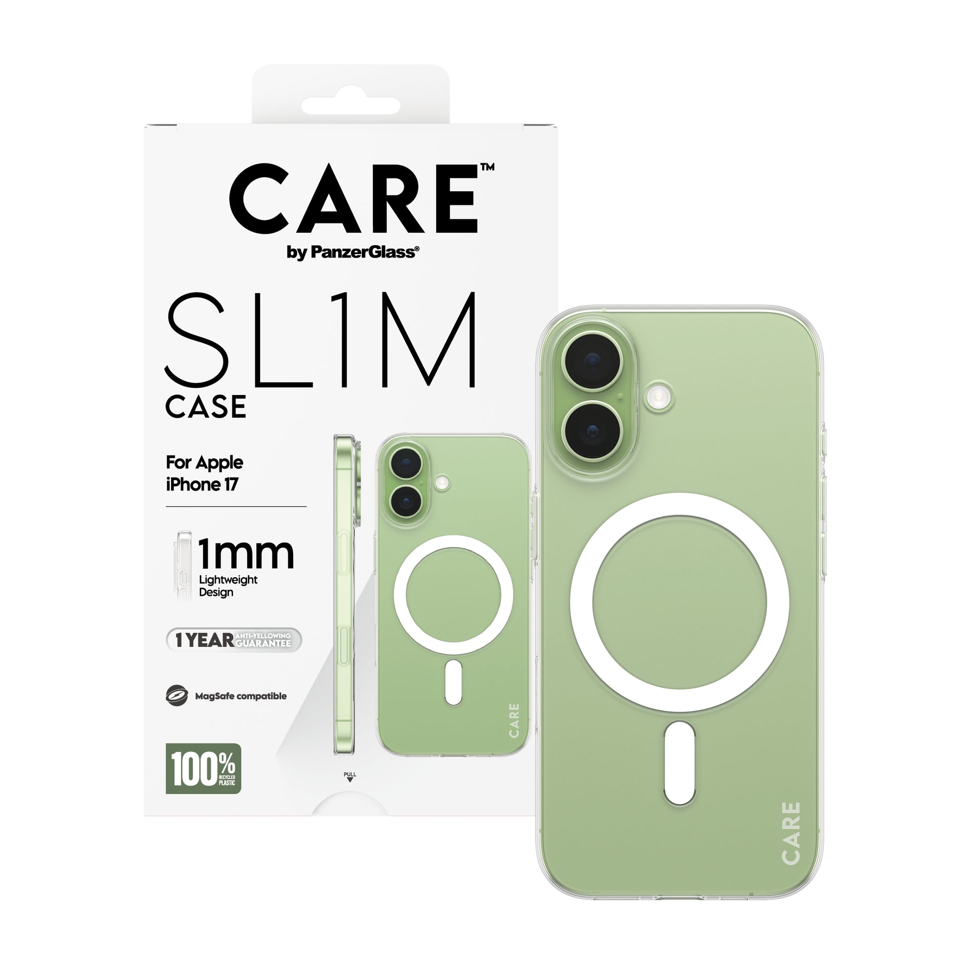 PanzerGlass CARE SL1M Backcover – für Apple iPhone 17, MagSafe, PC, Transparent