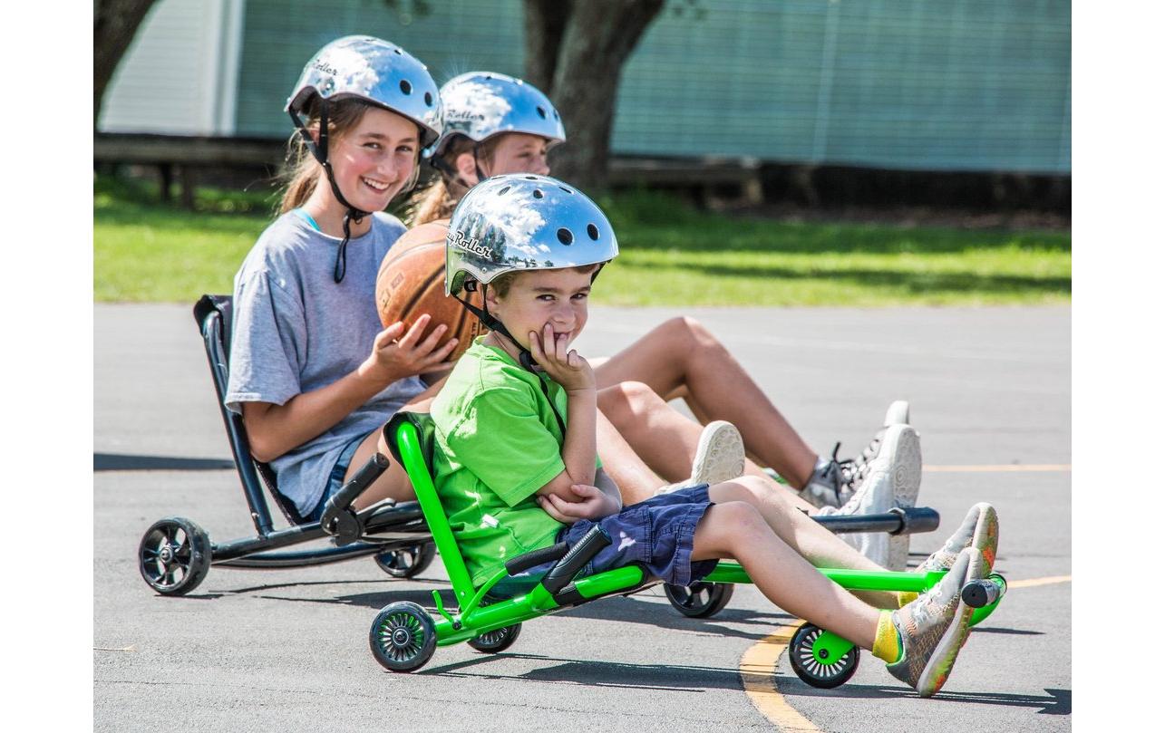 EzyRoller Aufsitz-Go-Kart – Drücken, 3 Räder – 43 × 35 × 67 cm – ab 4 J. – Stahl, Kunststoff – Schwarz/Grün