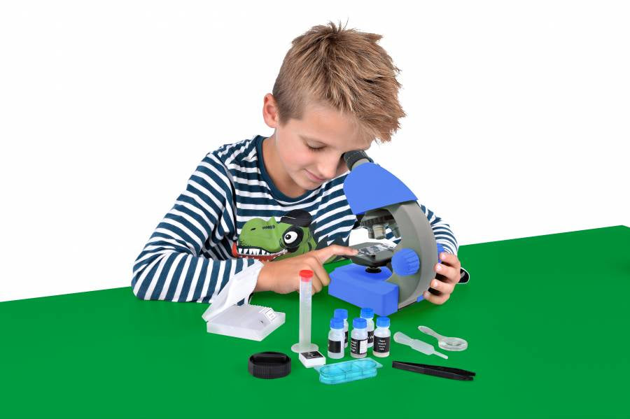 Bresser Optics Bresser Junior – Mikroskop-Bausatz, 40–640×, LED-Beleuchtung, ab 6 Jahren