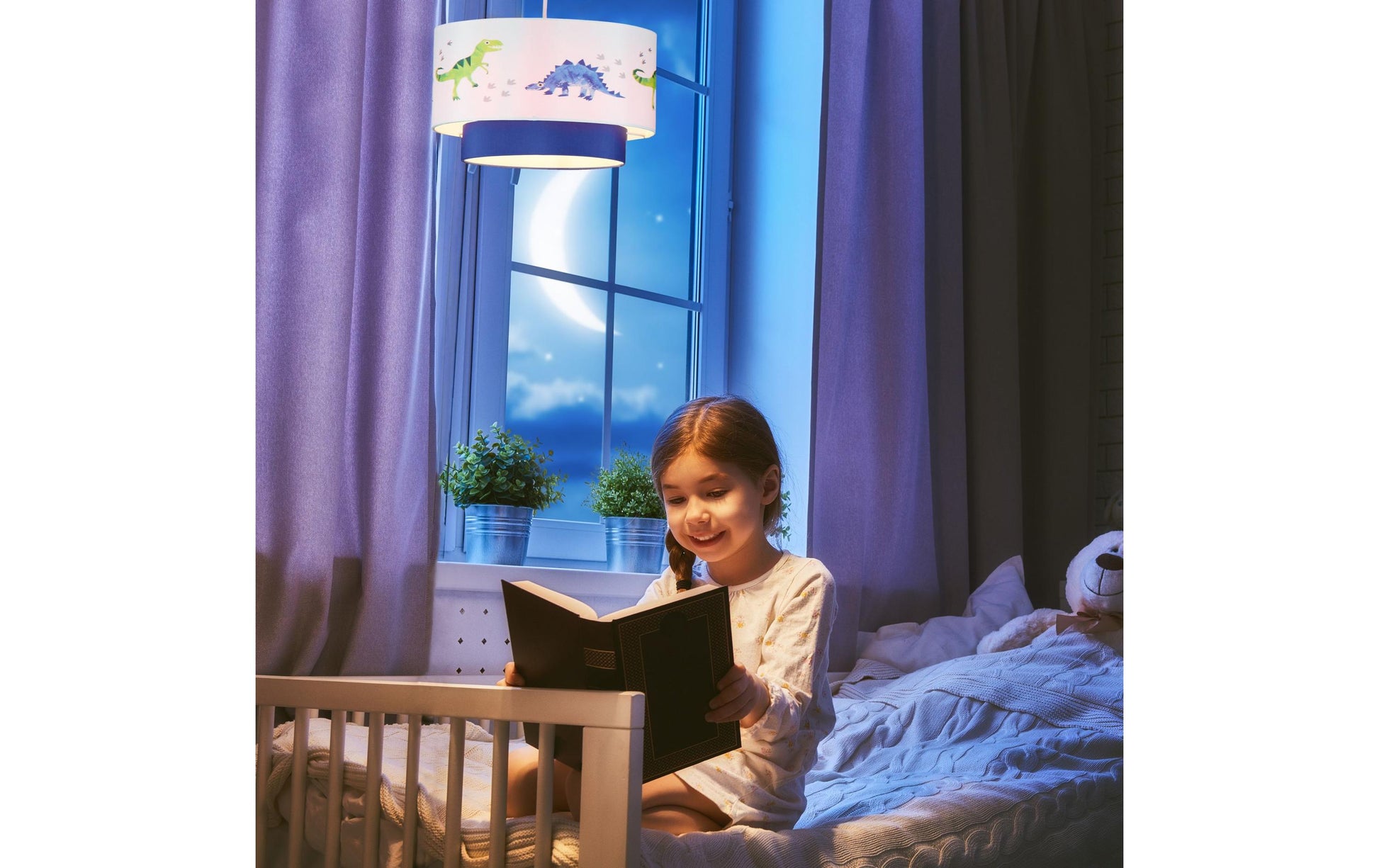 Relaxdays Deckenleuchte – Ø 30 × 126 cm, 60 W, weiss