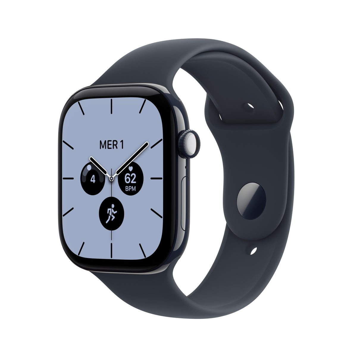 Apple Watch Series 12 46 mm GPS + Cellular – Keramik Blau, Sportarmband, Navy, S/M, 50 m, für iPhone