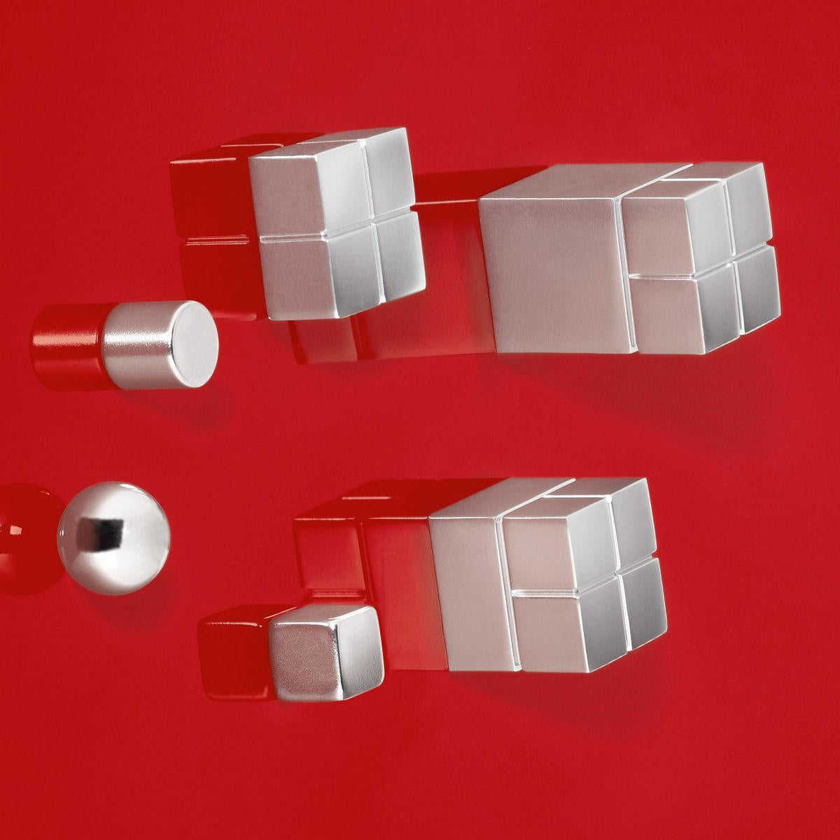 Sigel Magnetwürfel – silber, 20 × 10 × 20 mm, 4 Stück