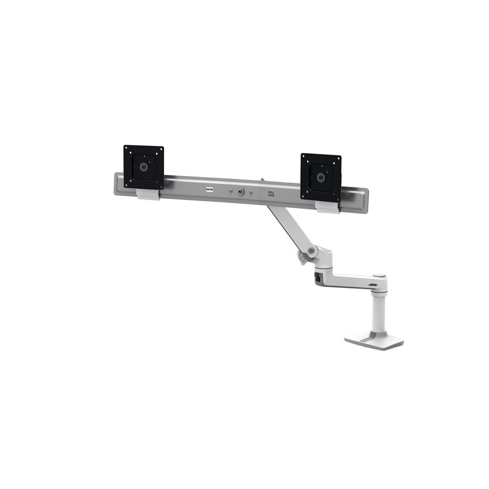 Ergotron LX Desk Dual Direct Arm – Monitorarm, Dual, bis 25", 0,9–5 kg, Lift, Weiss