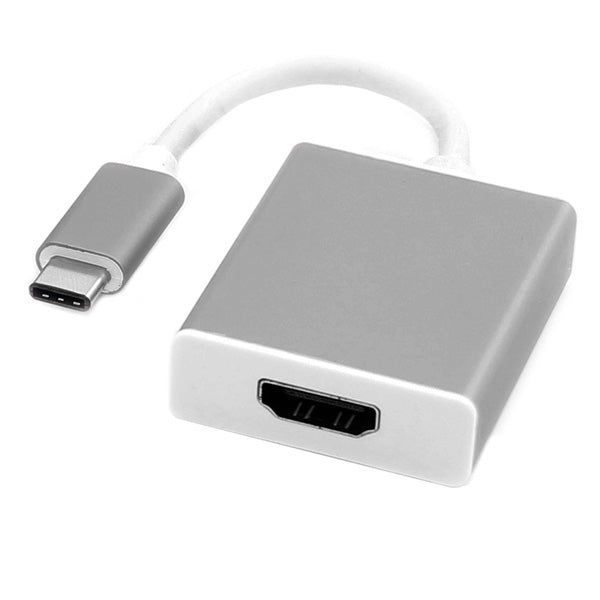ROLINE USB-C zu HDMI Adapter – 4K (3840 × 2160) @ 60 Hz, 10 cm, Silber