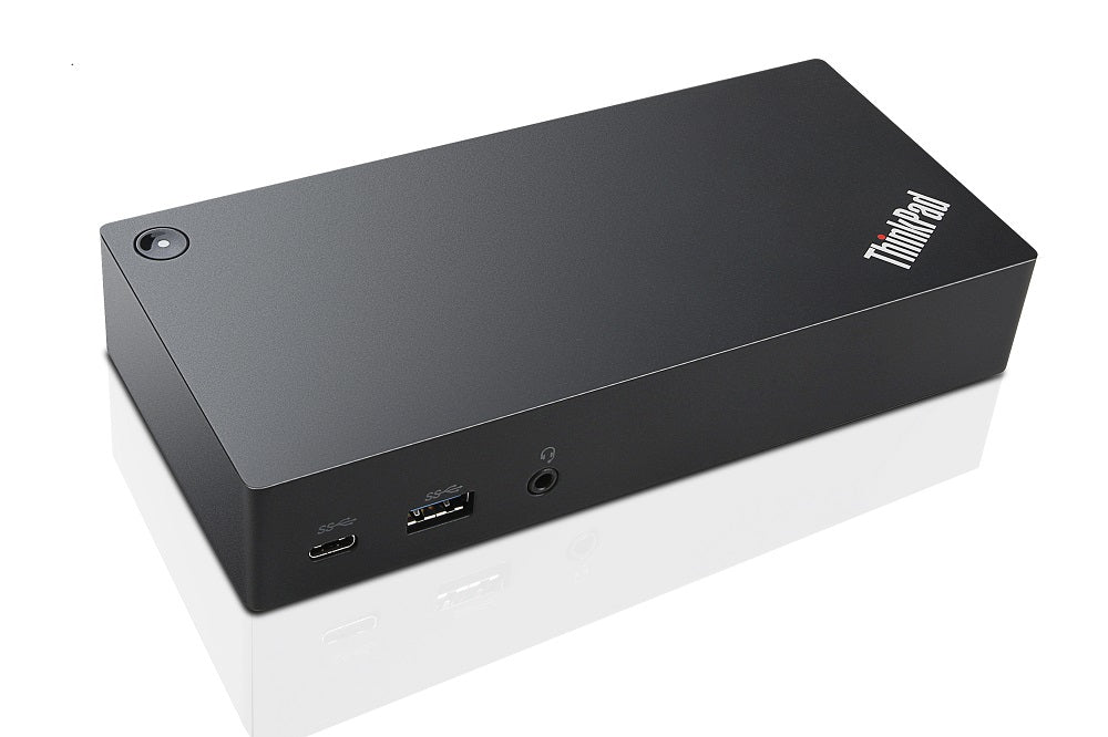 Lenovo 40A90090DK Dockingstation – USB-C, 2× DP, 1× VGA, 5× USB-A, GbE, 3,5 mm Audio