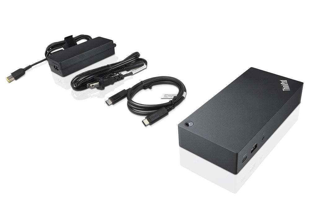 Lenovo 40A90090IT Dockingstation – USB-C, 2× DP, 1× VGA, 5× USB-A, 3,5 mm Audio