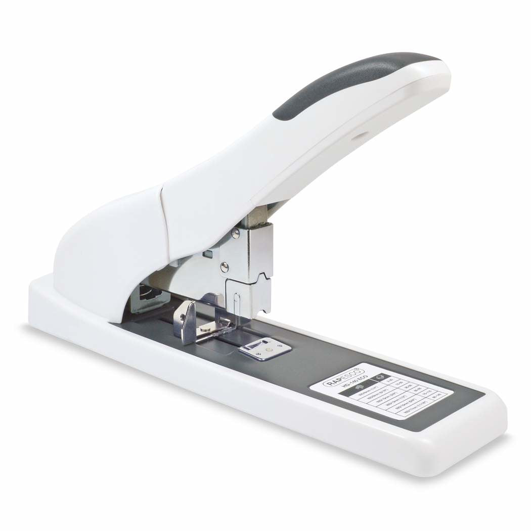 Rapesco ECO HD-140 Blockheftgerät – 140 Blatt, Flat Clinch, Weiss